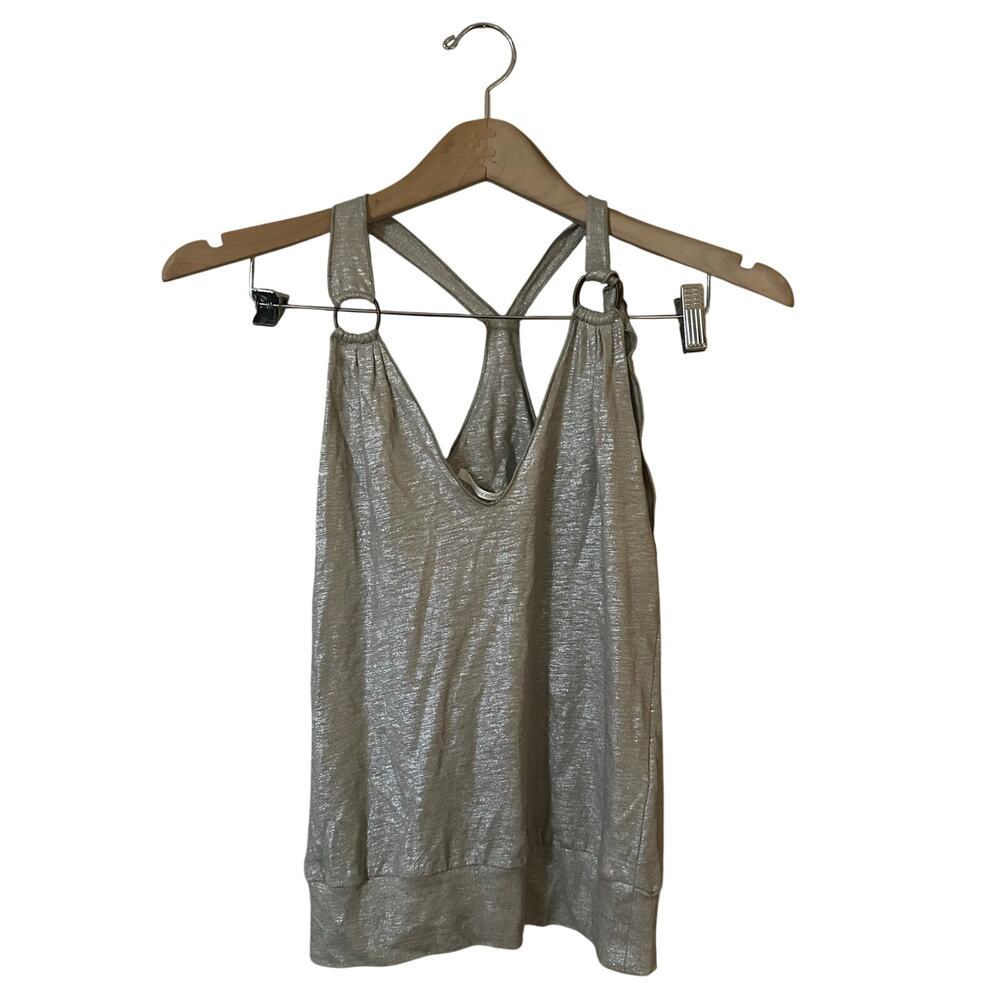 Twelfth Street by Cynthia Vincent Linen Gold Tank Top Size Small